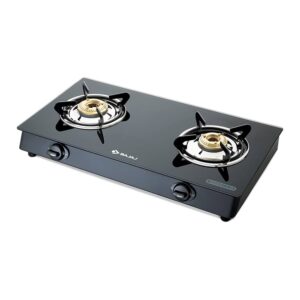 2BR GP6 ( GLASS TOP POWDER COATED FRAME 2 BURNER)