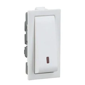 Britzy 16A 1 way switch with indicator white