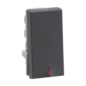 Lyncus 16 Amp 1 way switch with indicator black