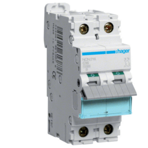 Hager MCB 16A 2 Pole NCN216N