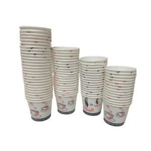 Disposal Paper tea Cups 100 ml - 100 Pcs / Pack (NOS)