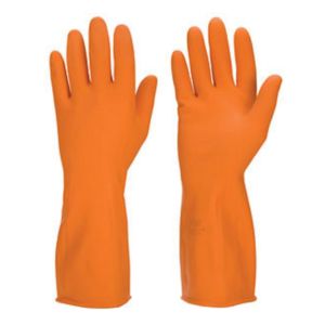 Hand Gloves Rubber Orange XL Size (SET)